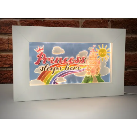 Princess Sleeps Here Light Up LED Picture Frame