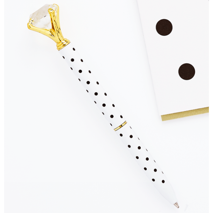 White and Black Dotty Pen