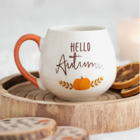 Ceramic Hello Autumn Mug