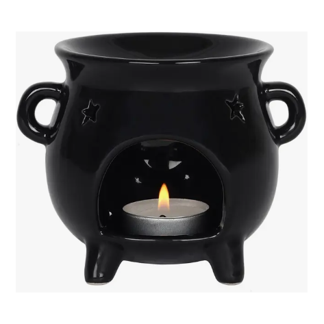 Gothic Black Cauldron Oil Burner