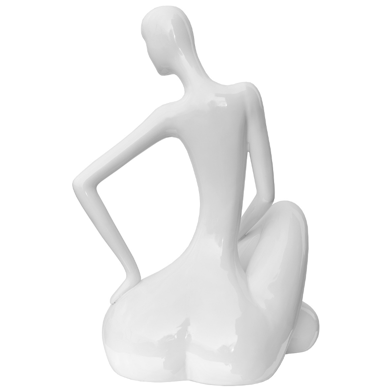 Ceramic White Sitting Lady