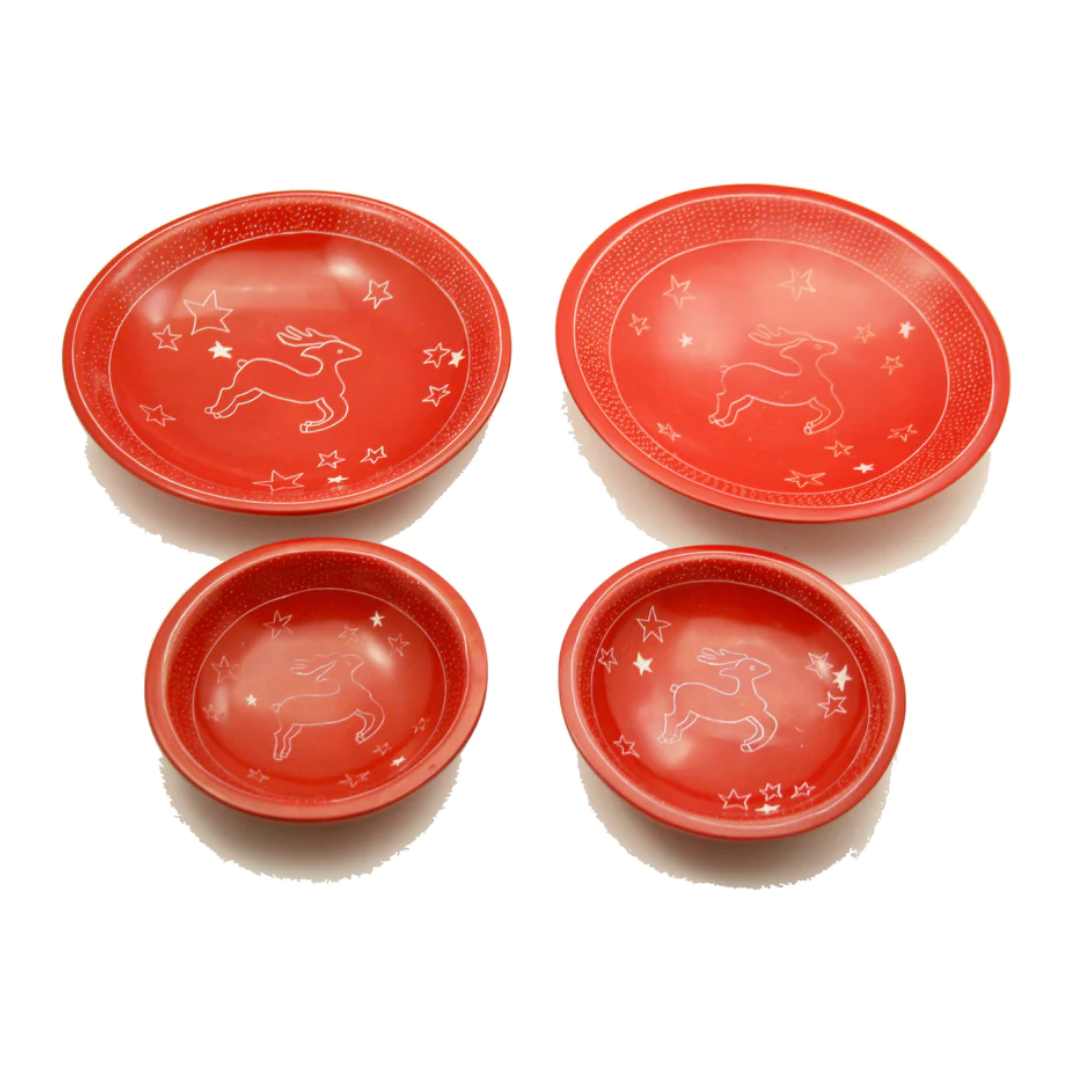 Tilnar Art -Jumping Elk Bowls Small