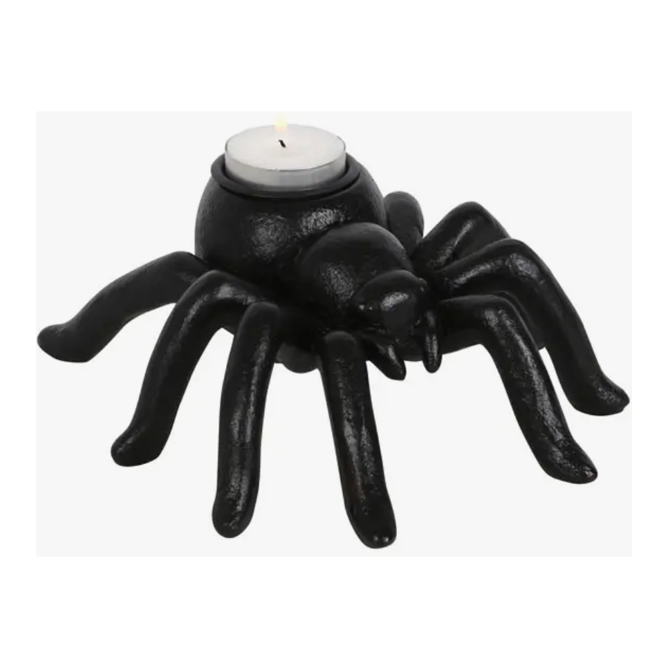 Gothic Halloween Spider Tealight Holder