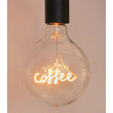 "Coffee" Yellow LED Filament Light Bulb