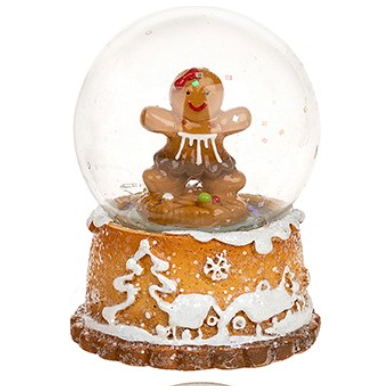 Gingerbread Snow Globe - Medium