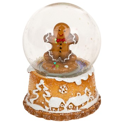 Gingerbread Snow Globe - Medium