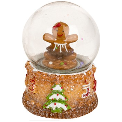 Gingerbread Snow Globe - Medium