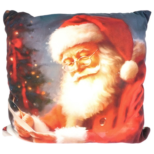 Father Christmas LED Glow Cushion