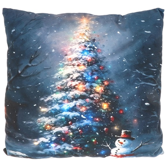 Christmas Tree LED Glow Cushion