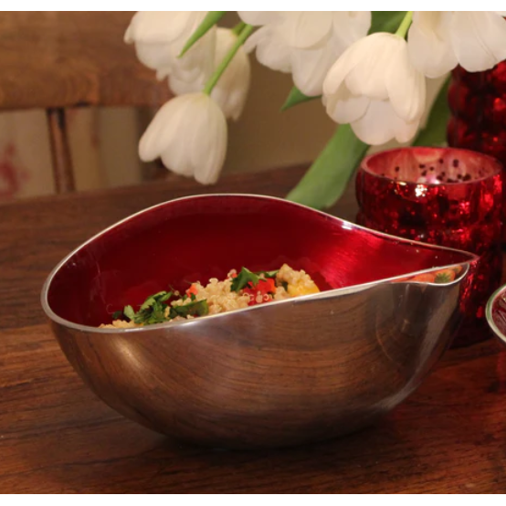 Tilnar Art Aluminium Collection - Oval Bowl Large Red