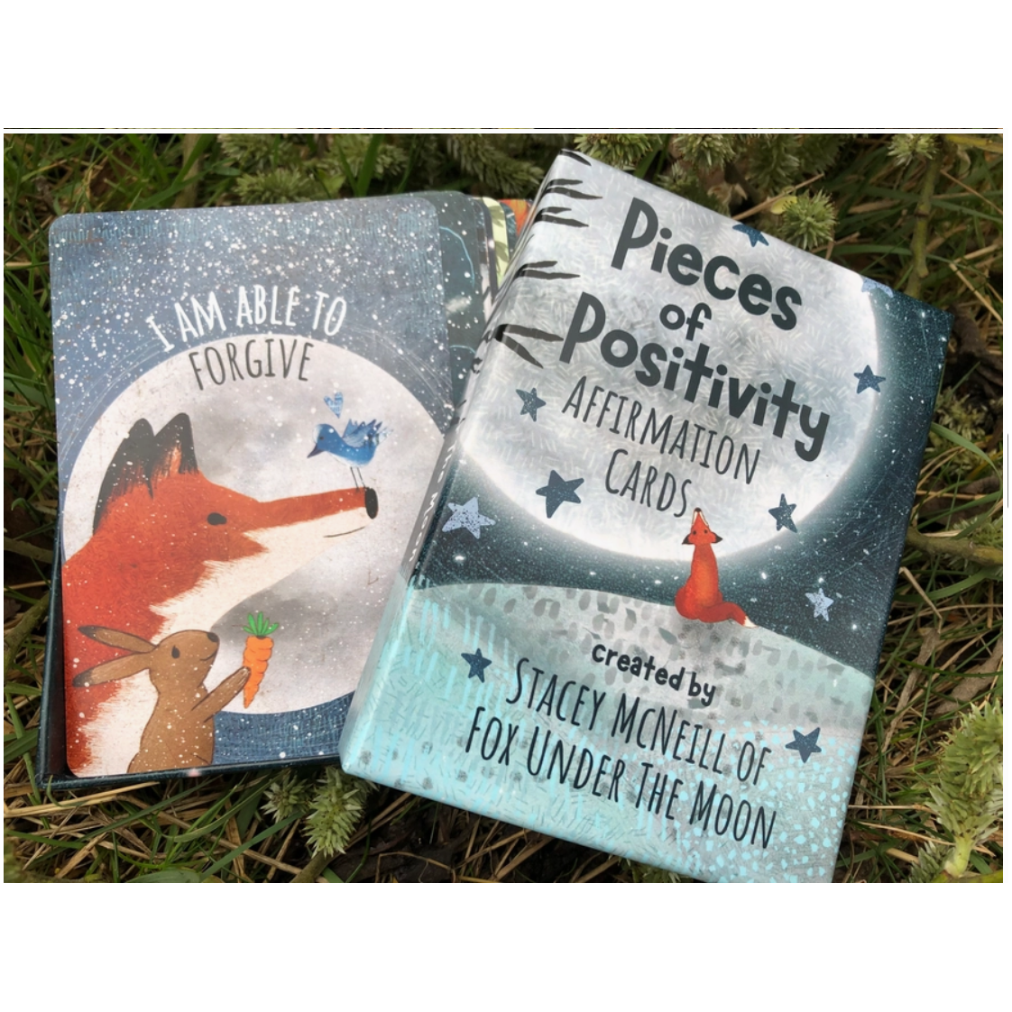 Fox Under The Moon - Pieces of Positivity Affirmation Cards