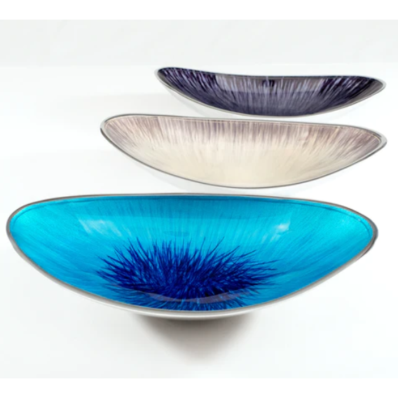 Tilnar Art Aluminium Collection - Boat Bowl Brushed Aqua