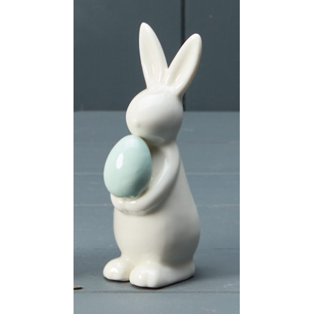 Ceramic Rabbit Holding Egg