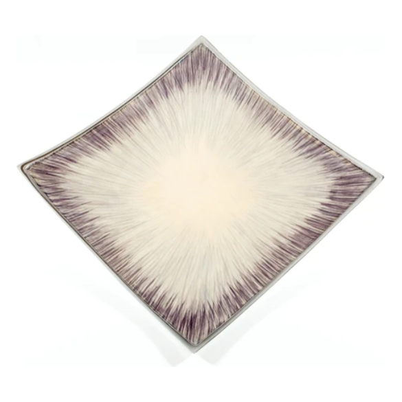 Tilnar Art Aluminium Collection - Square Platter 30cm Brushed Silver