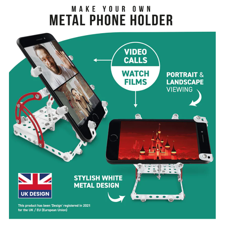 Make Your Own White Metal Phone Holder Construction Kit