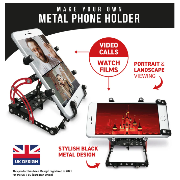 Make Your Own Black Metal Phone Holder Construction Kit