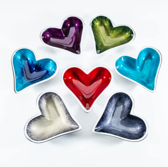 Tilnar Art Aluminium Collection - Heart Dish Extra Small Red