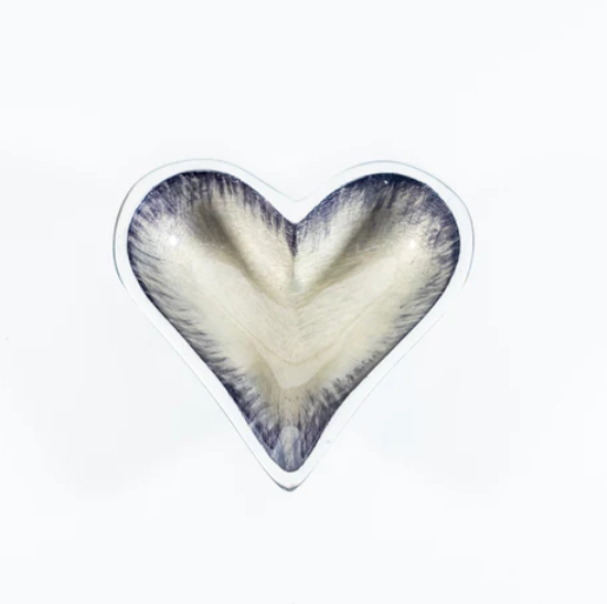 Tilnar Art Aluminium Collection - Heart Dish Extra Small Brushed Silver