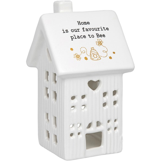 Thoughtful Words Ceramic Tealight House