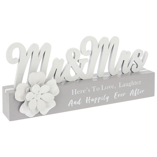 Mr and Mrs Table Plaque