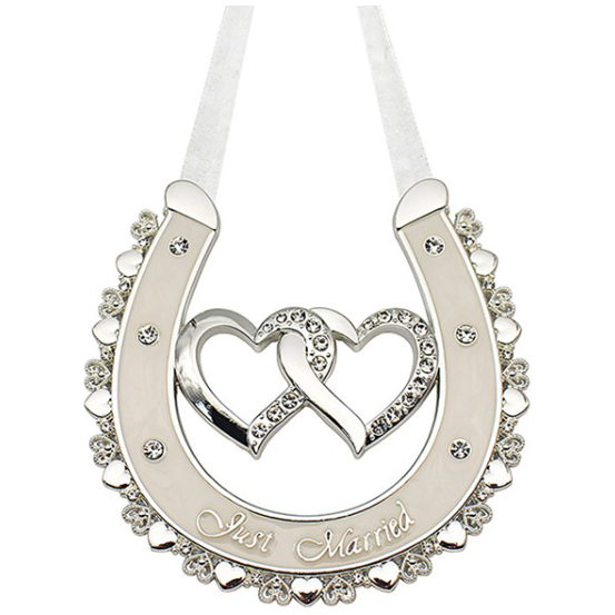 Just Married Wedding Horseshoe