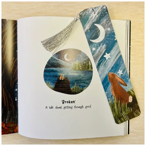 Fox Under The Moon - Rabbit Bookmark