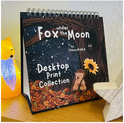 Fox Under The Moon - Desktop Print Collection