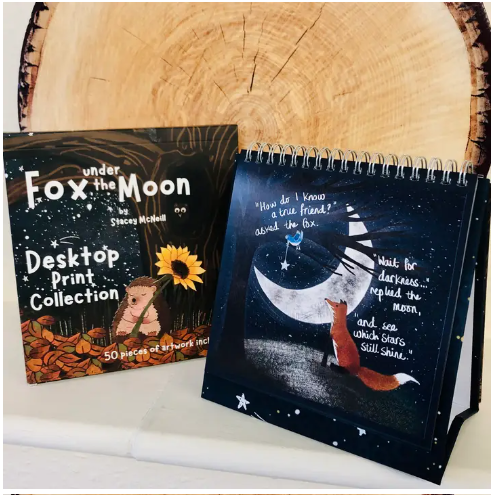 Fox Under The Moon - Desktop Print Collection