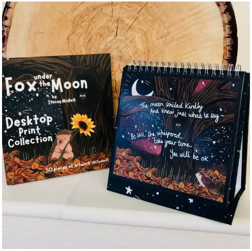 Fox Under The Moon - Desktop Print Collection