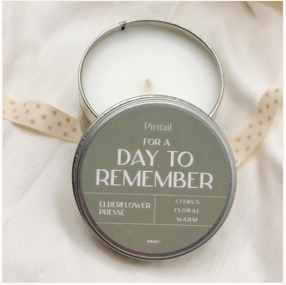 "For A Day To Remember" Elderflower Presse Candle