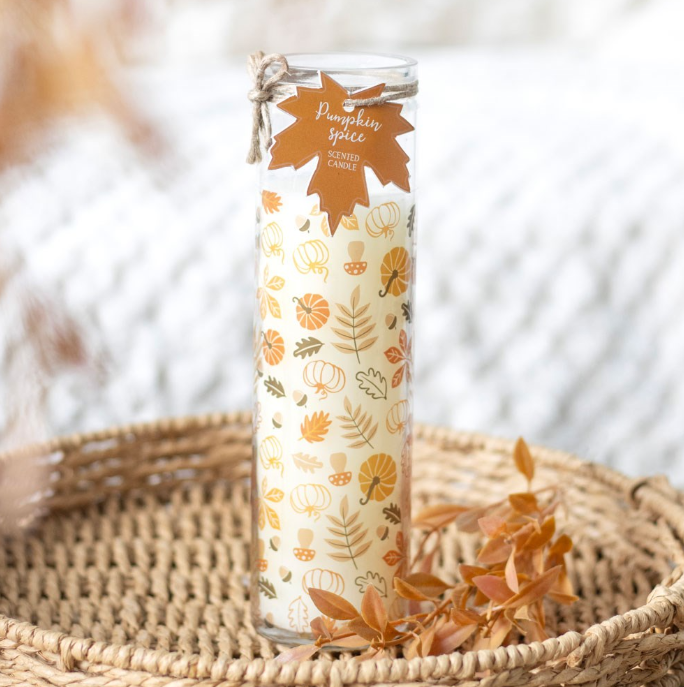 Autumn Leaves Pumpkin Spice Tube Candle