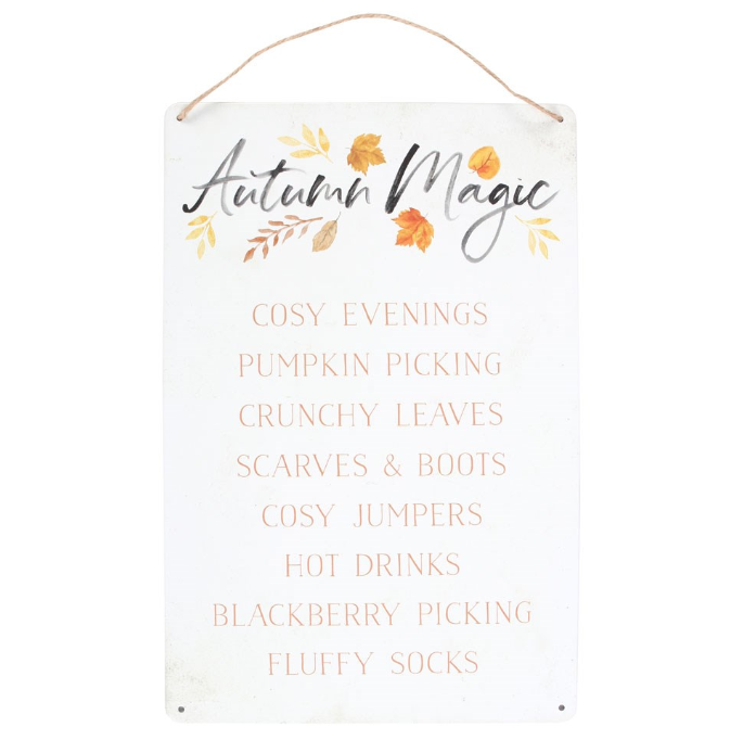 Autumn Magic Metal Hanging Sign