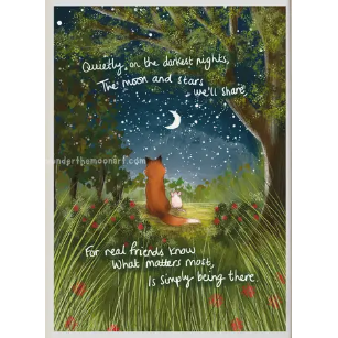 Fox Under The Moon Print - P2401 Being There