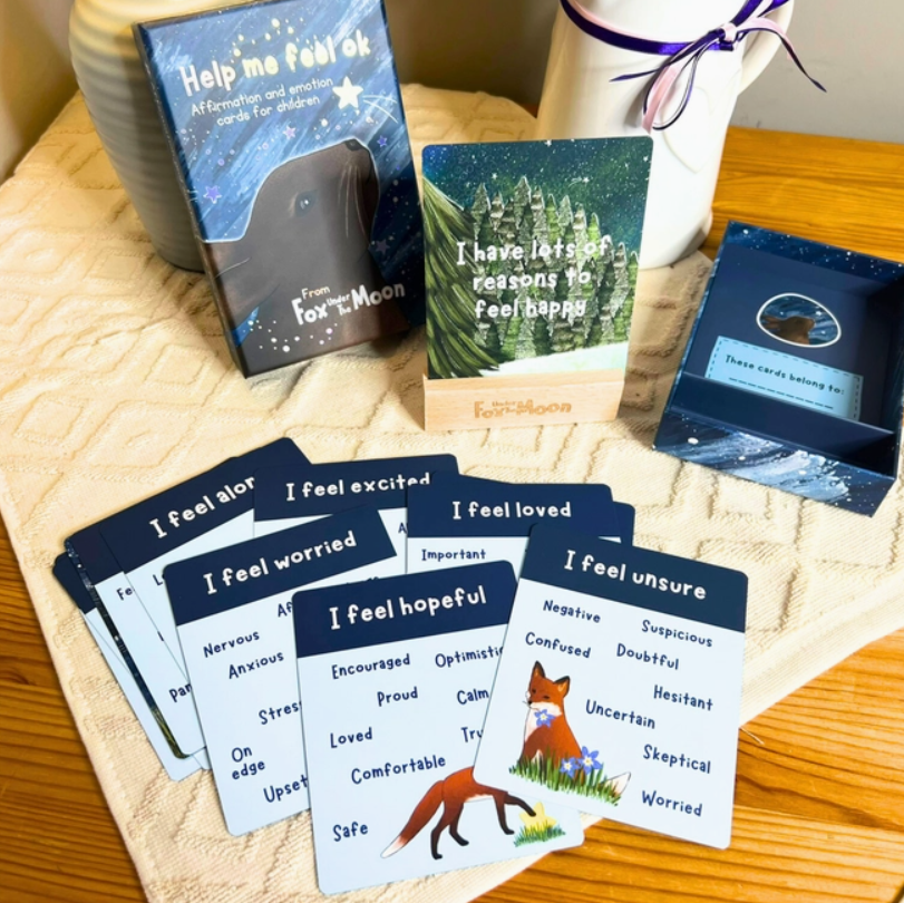 Fox Under The Moon - Children's Affirmation and Emotion Cards