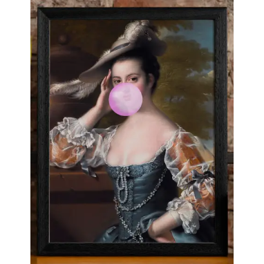 Bubblegum Lady Portrait Print