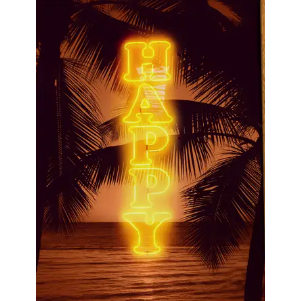 Happy Beach Neon print