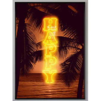 Happy Beach Neon print