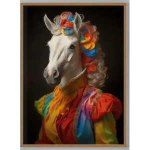 Rainbow Horse Animal Portrait Print