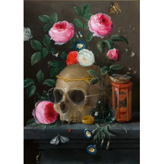 Vanitas Skull With Sunglasses Print