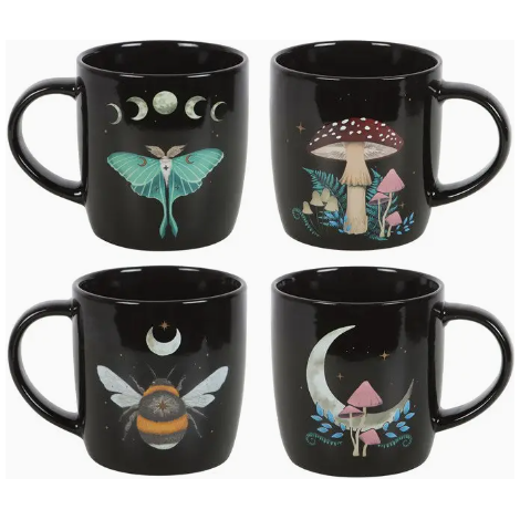 Set of 4 Dark Forest Mugs