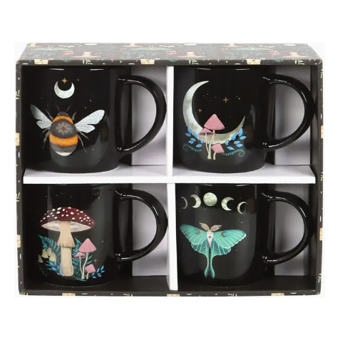 Set of 4 Dark Forest Mugs