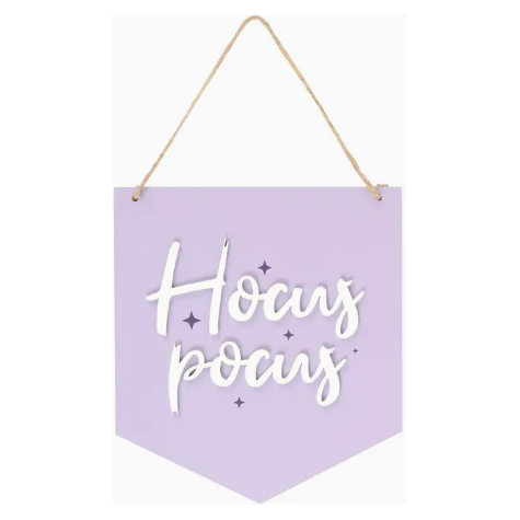 Purple Hocus Pocus Pastel Hanging Sign