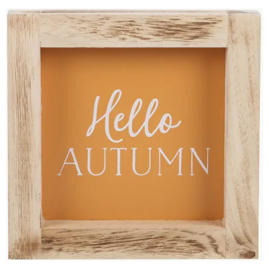 Hello Autumn Wooden Frame Sign