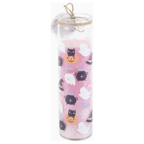 Pastel Halloween Candy Apple Tube Candle