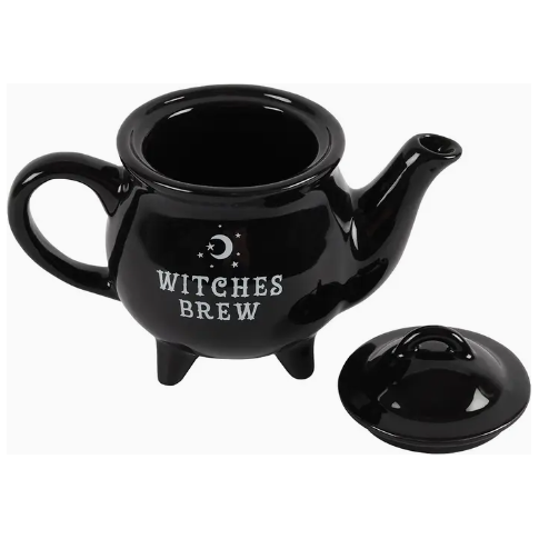 Witches Brew Black Ceramic Tea Pot