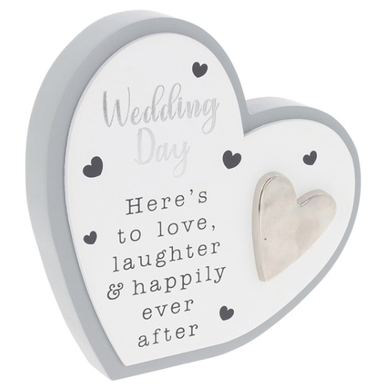 Wedding Day Heart Plaque