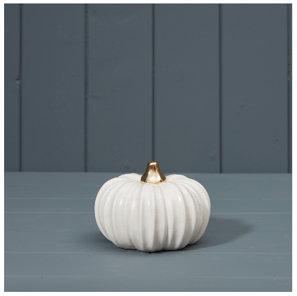 Small White Ceramic Pumpkin