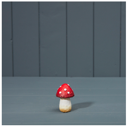 Ceramic Red Conical Capped Mushroom