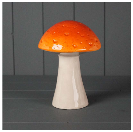 Ceramic Orange Mushroom Large