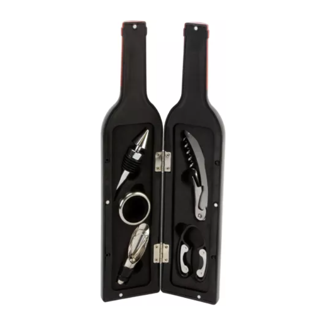 Large Wine Bottle Shape Corkscrew Set